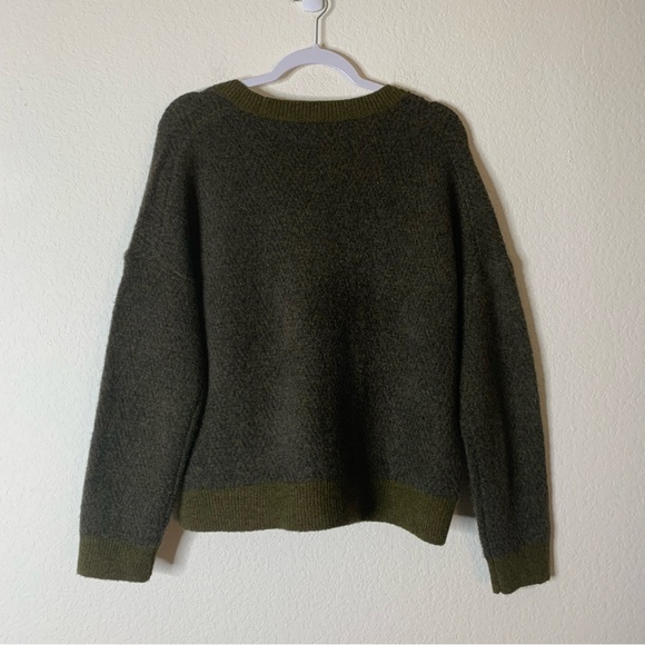 Madewell Short Kent Ex-Boyfriend Cardigan Sweater in Tonal Herringbone size L - Picture 8 of 8